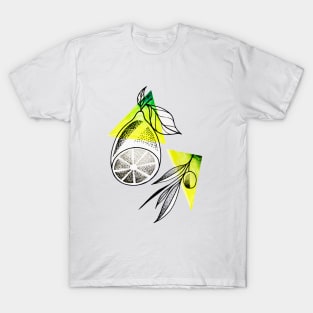 olive  lemon T-Shirt